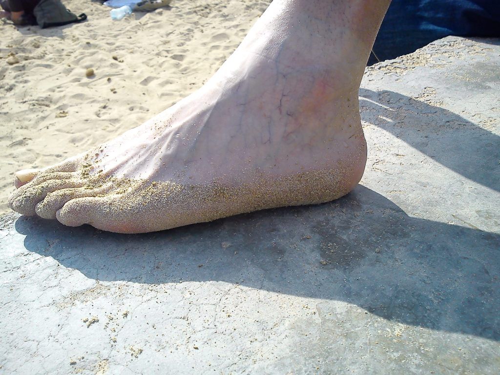 Noha čo sa dotkla morského piesku.